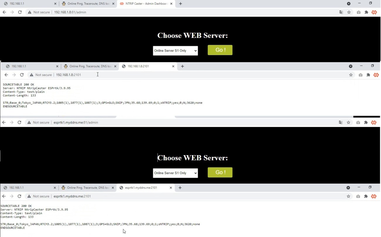 FULL Size -  ESPRTK NTRIP CASTER SEVER ESP32 F9P PX1122R UBLOX SKYTRAQ NAVSPARK TRIMBLE TOPCON HEMISPHERE